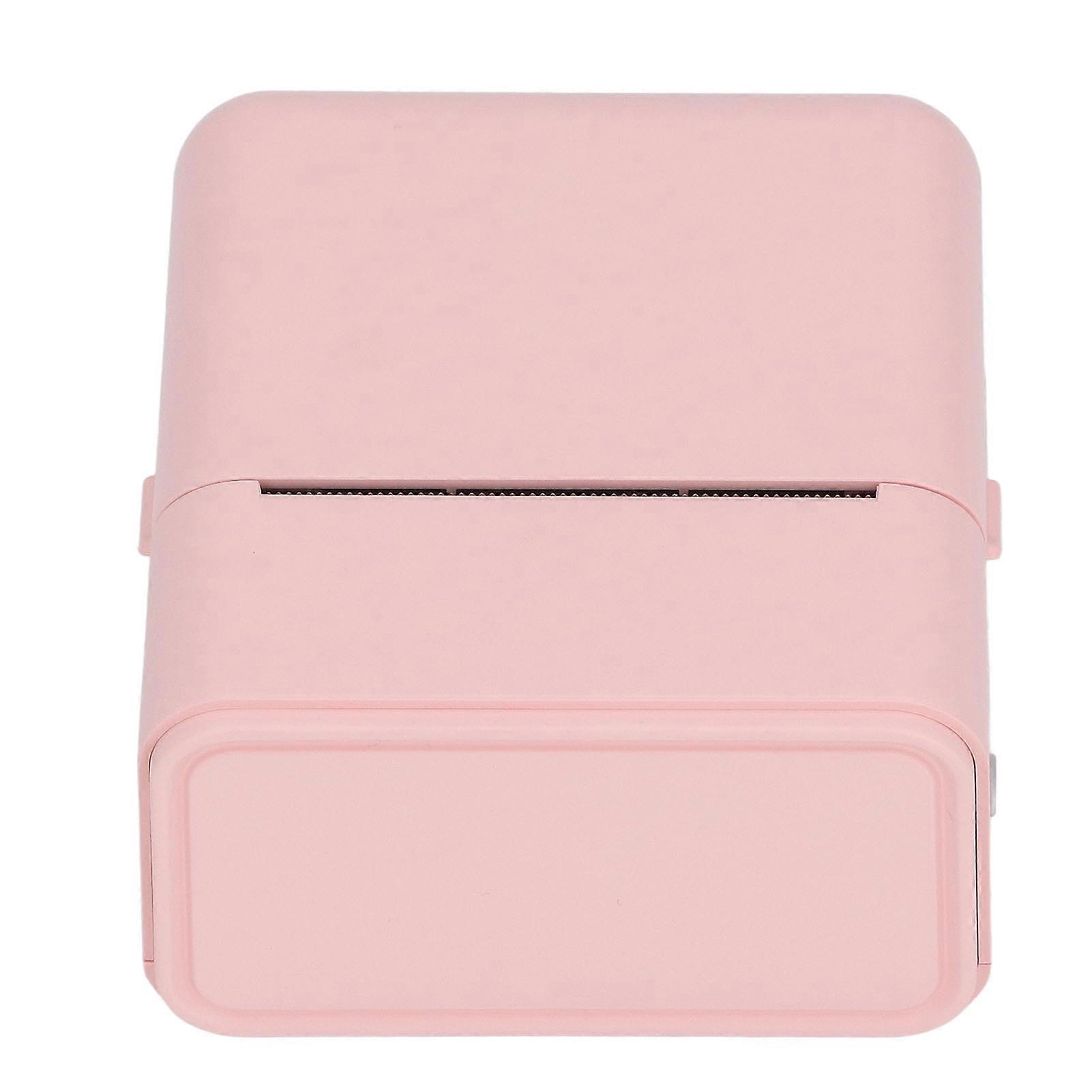 Thermal Label Printer BT 203dpi Portable Mini Label Printer for Date Ingredient Name Small Business Pink 