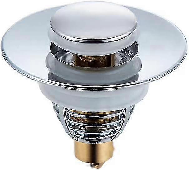 Universal Sink Drain Cover - Stainless Steel Pop-Up Odor Resistant Drain Designed for Use with Standard Sinks Featuring an Anti Clogging Fil