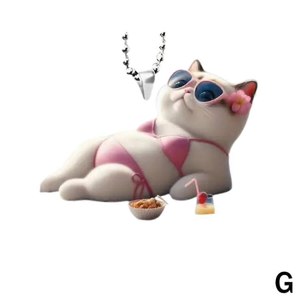 G(G)$ New plush cute puppy gift pendant cross-border acrylic flat car rearview mirror decoration pendant