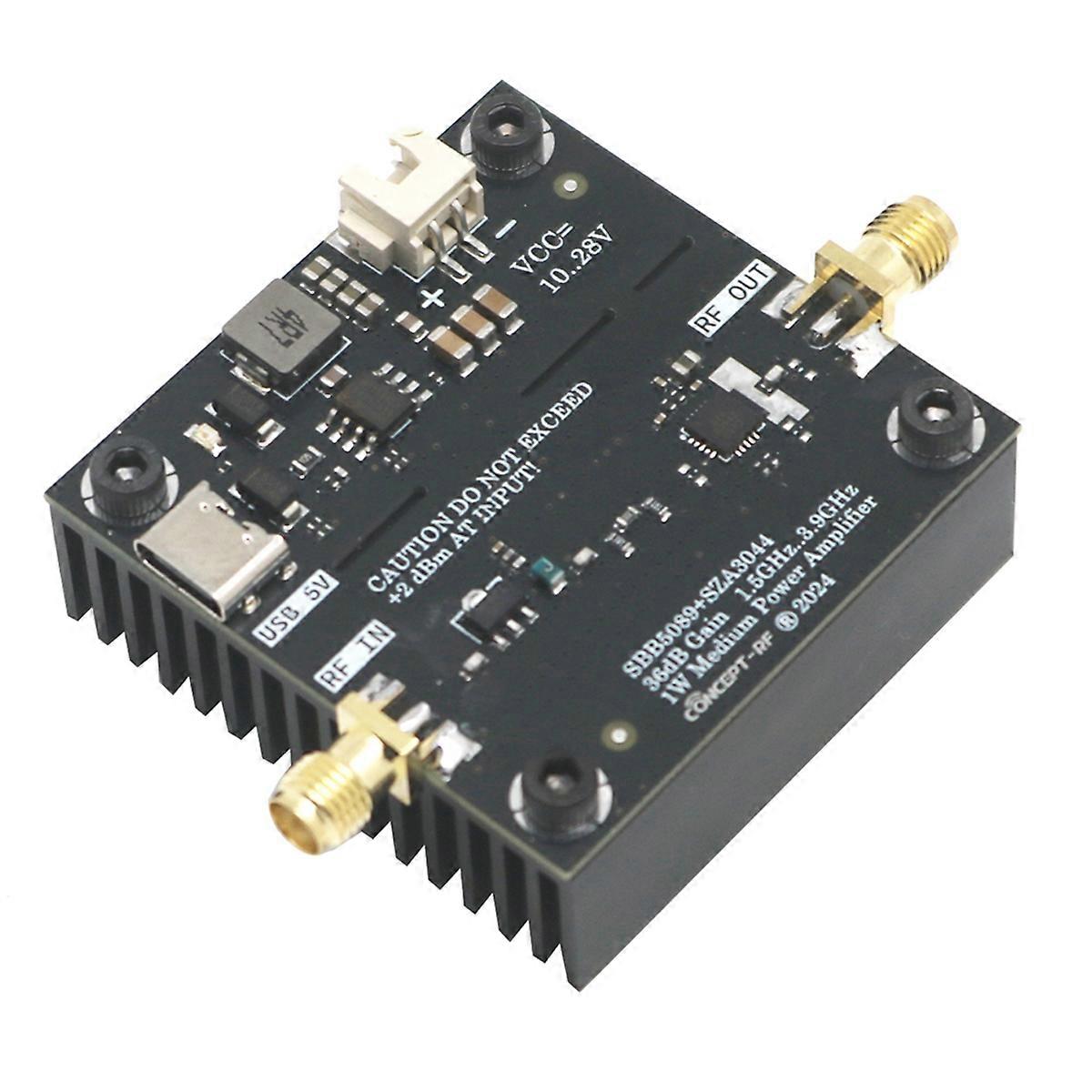 SBB5089+SZA3044 1,5-3,9 GHz Breitband-HF-Leistungsverstärker 36 dB hohe Verstärkung 10-28 V für GPS WiFi Zigbee L