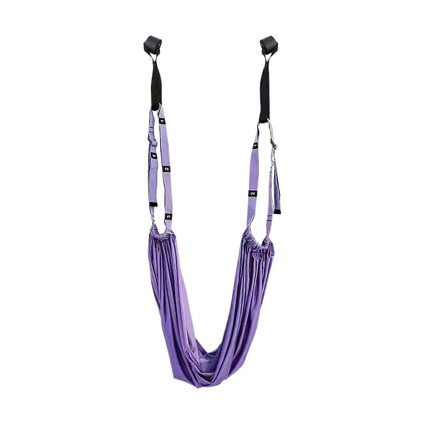 Leg Extender Strap, Backbend Flexibility Strap, Adjustable Yoga Strap, Door Stretch Strap, Gymnastics Bands Purple