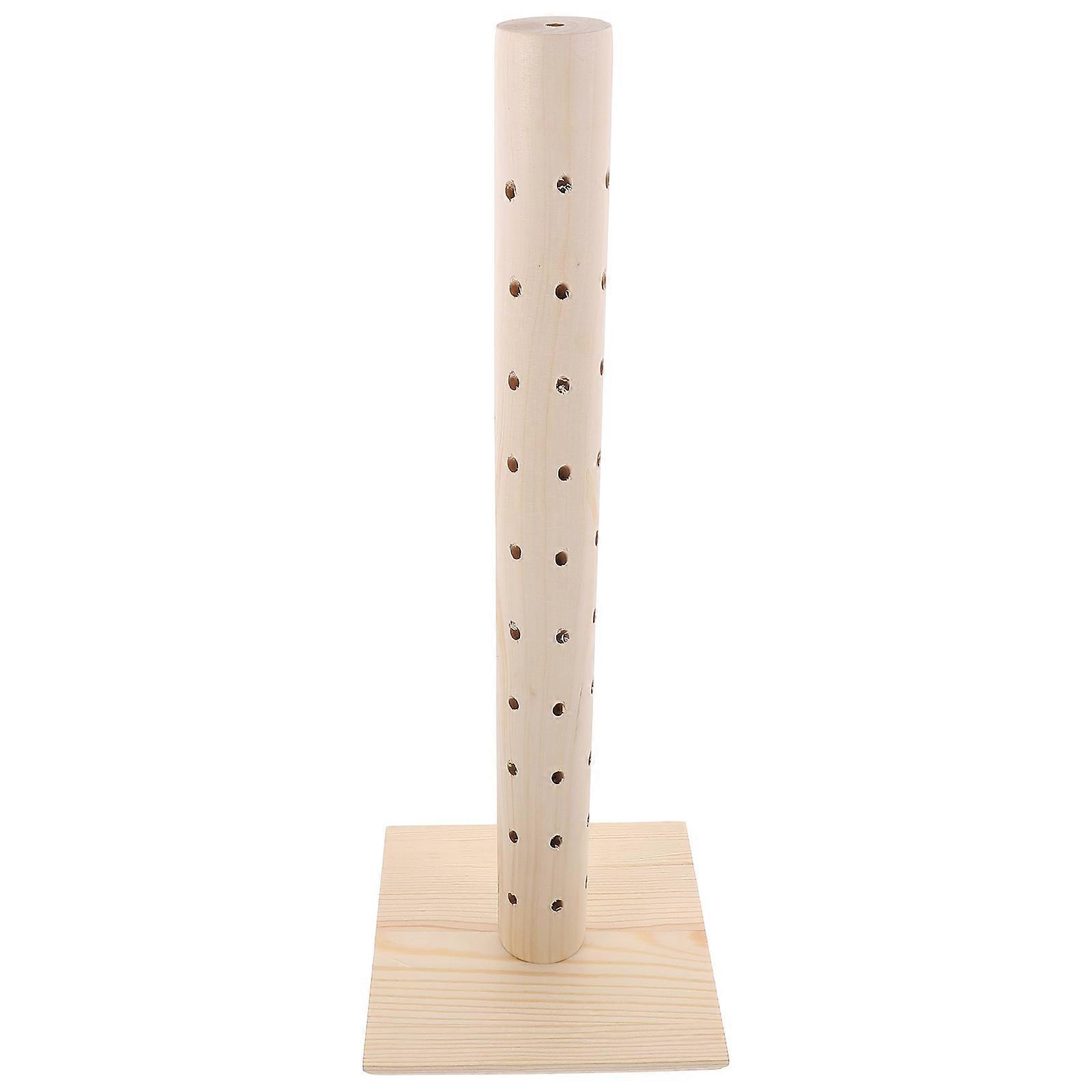1pc Wood 360° Rotate Lollipop Holder Decorative Round Hole Stand Candy Holder