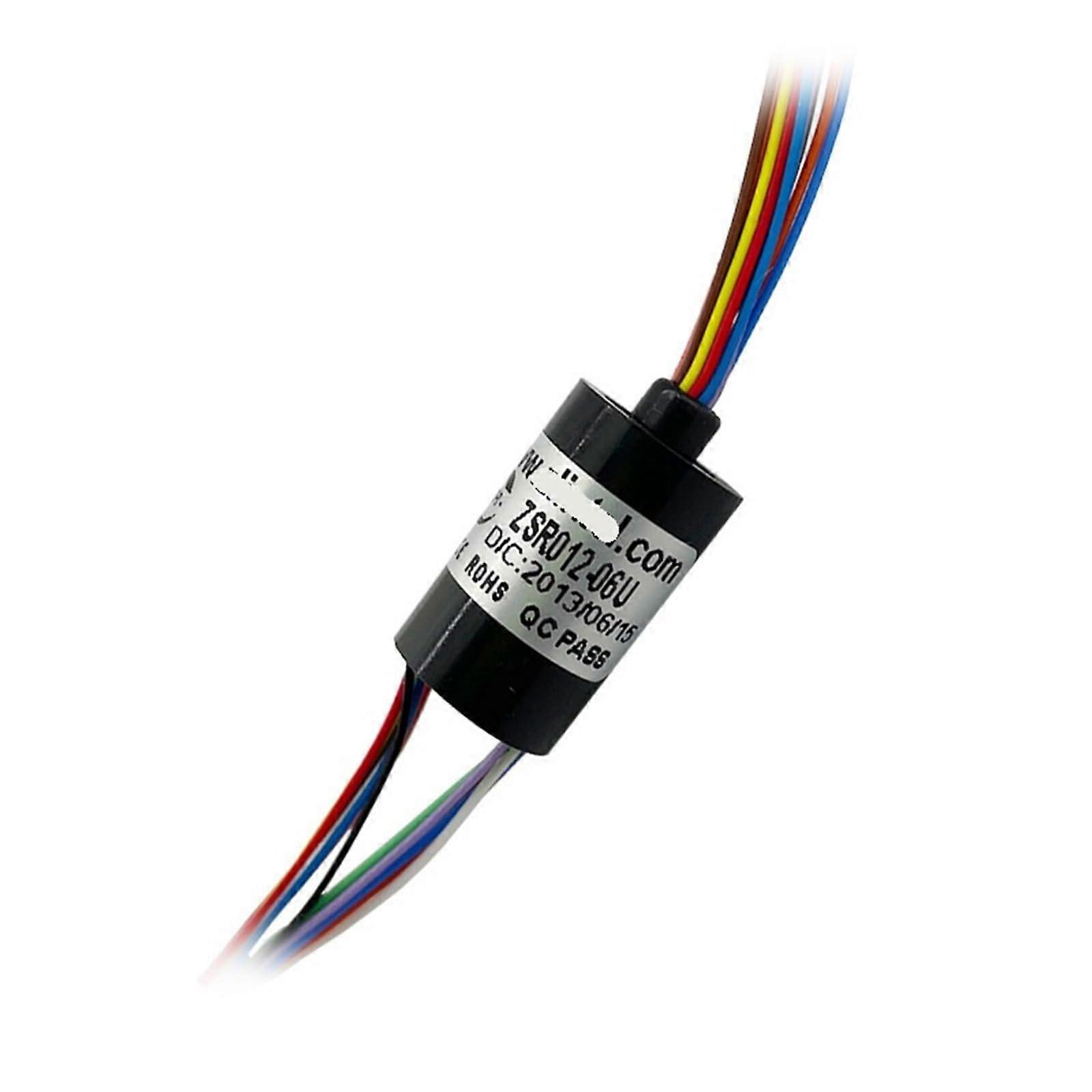 360 degree rotatable connection slip ring outer diameter 12.5mm 6pole 2A