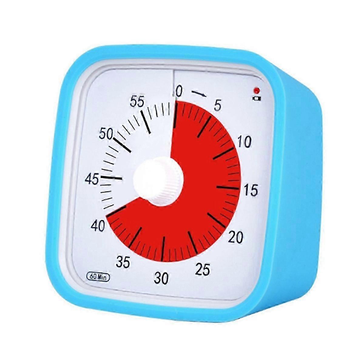 VT01 60 Minute Visual Timer Silent Countdown Time Manager Drop-Proof Alarm Clock DIY Timer for Students Learning Tool Edition 0617