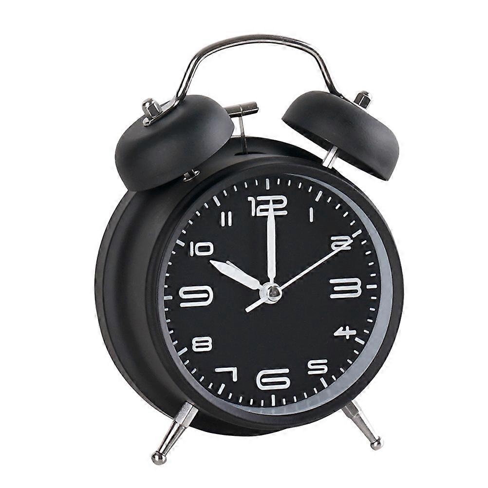 Alarm Clock With Light Table Top Clocks For Students Indoor Use Black Retro Design 1Pc