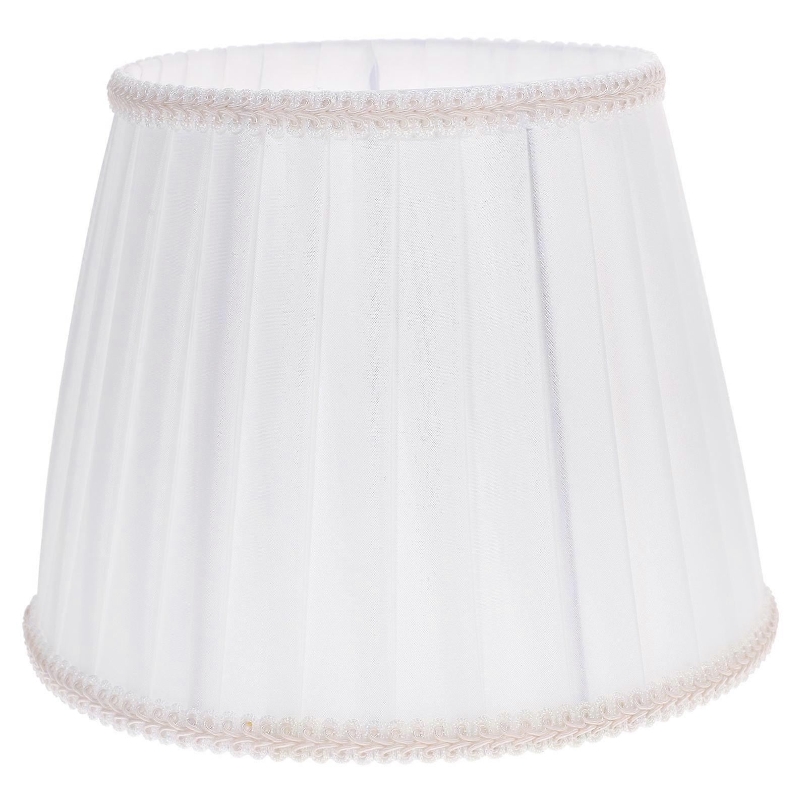 Modern Fabric Lampshade For Desk And Wall Lamps In White Color 22.00X22.00X17.00CM