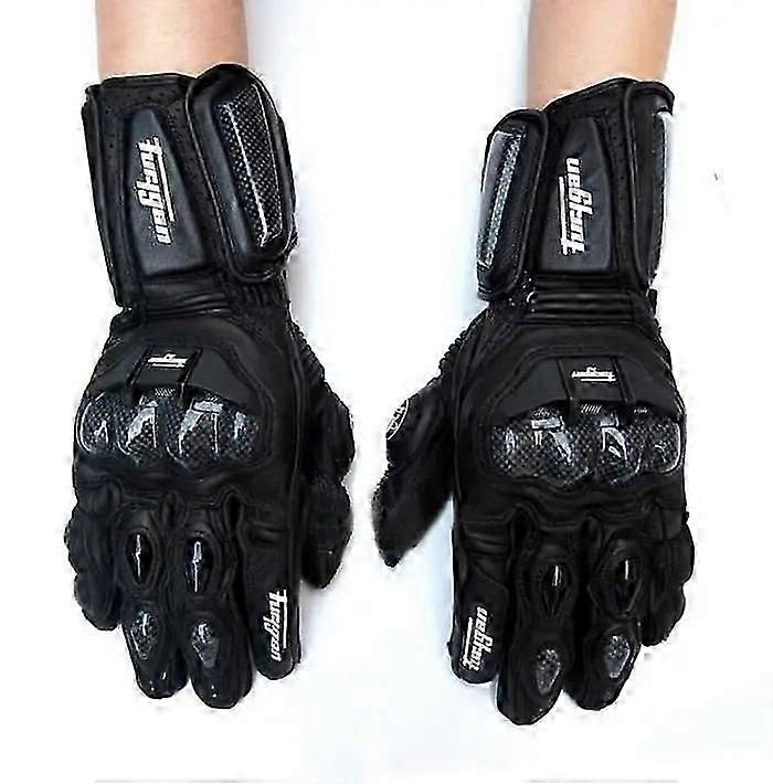 メンズ本革オートバイグローブカーボンファイバー安全防衛モトクロスグローブタッチスクリーン屋外運転Guantes Moto
