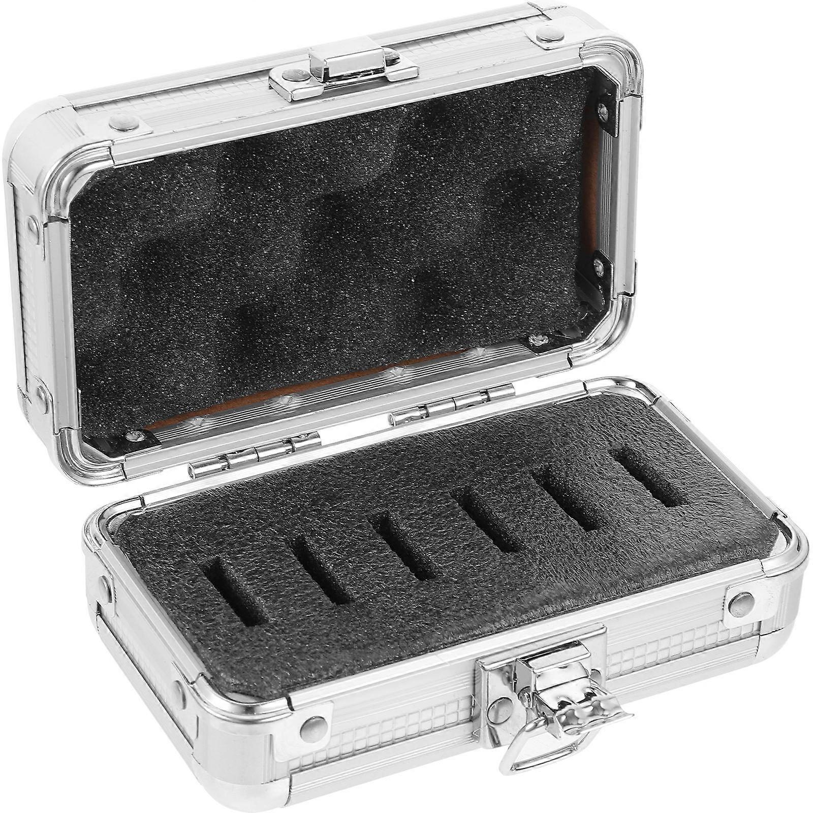 Telescope Eyepiece Lens Case Filter Box Wear Resistant Holder for Telescope Filter Silver 14.00X8.00X6.50CM 1Pcs