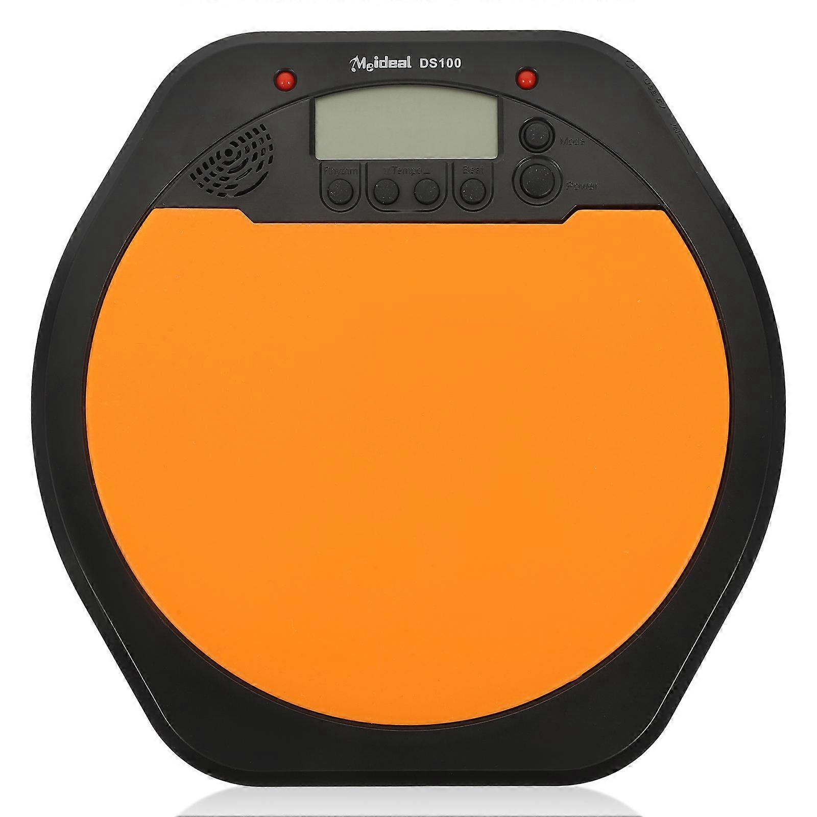 LCD Display Drum Simulation Pad with Metronome – Electronic Drum Training Tool for Accurate Practice, Non Slip Base, Lightweight and Portable