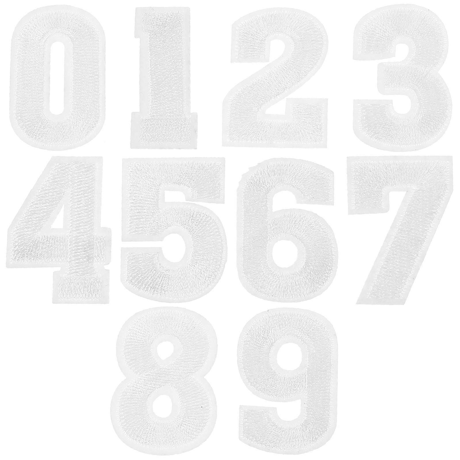 Numbers Applique Patches Diy Patch Rectangular Repair Hats Family 3.7X2.3X0.1CM