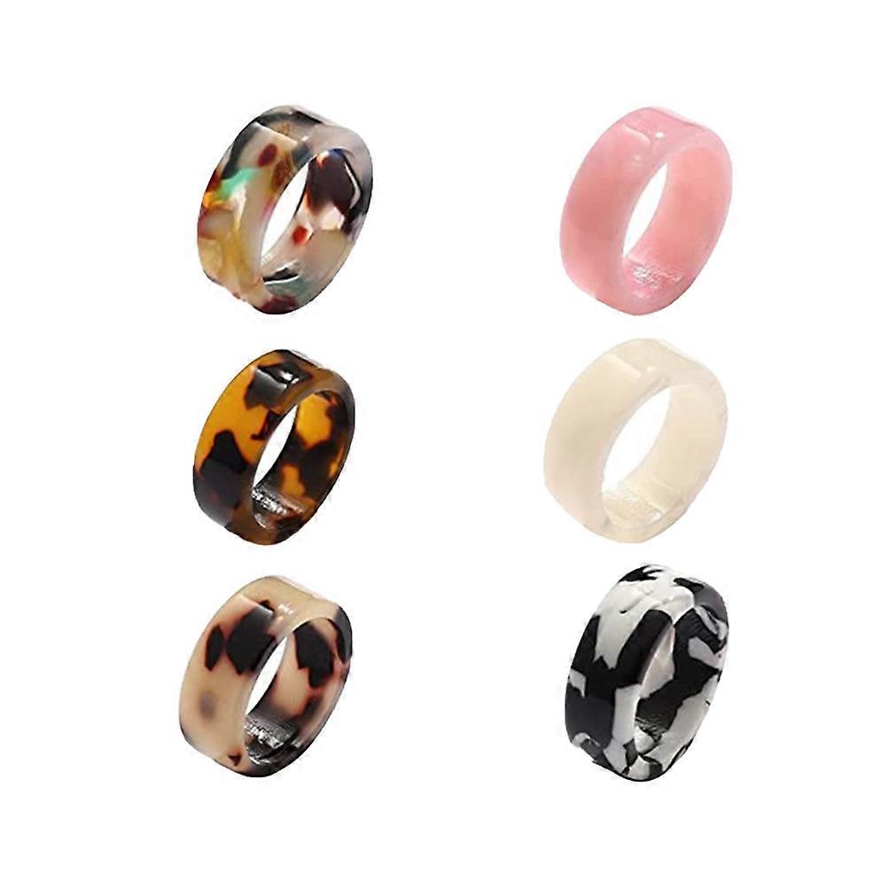 Costume Rings Simple Fashion Finger Ring Creative Elegant Design Women Lolita Party 6Pcs