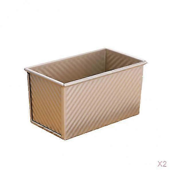 2 Stück Antihaftform Kuchen Laib Toast Brot Zuhause Backform Pfanne Box mit Deckel