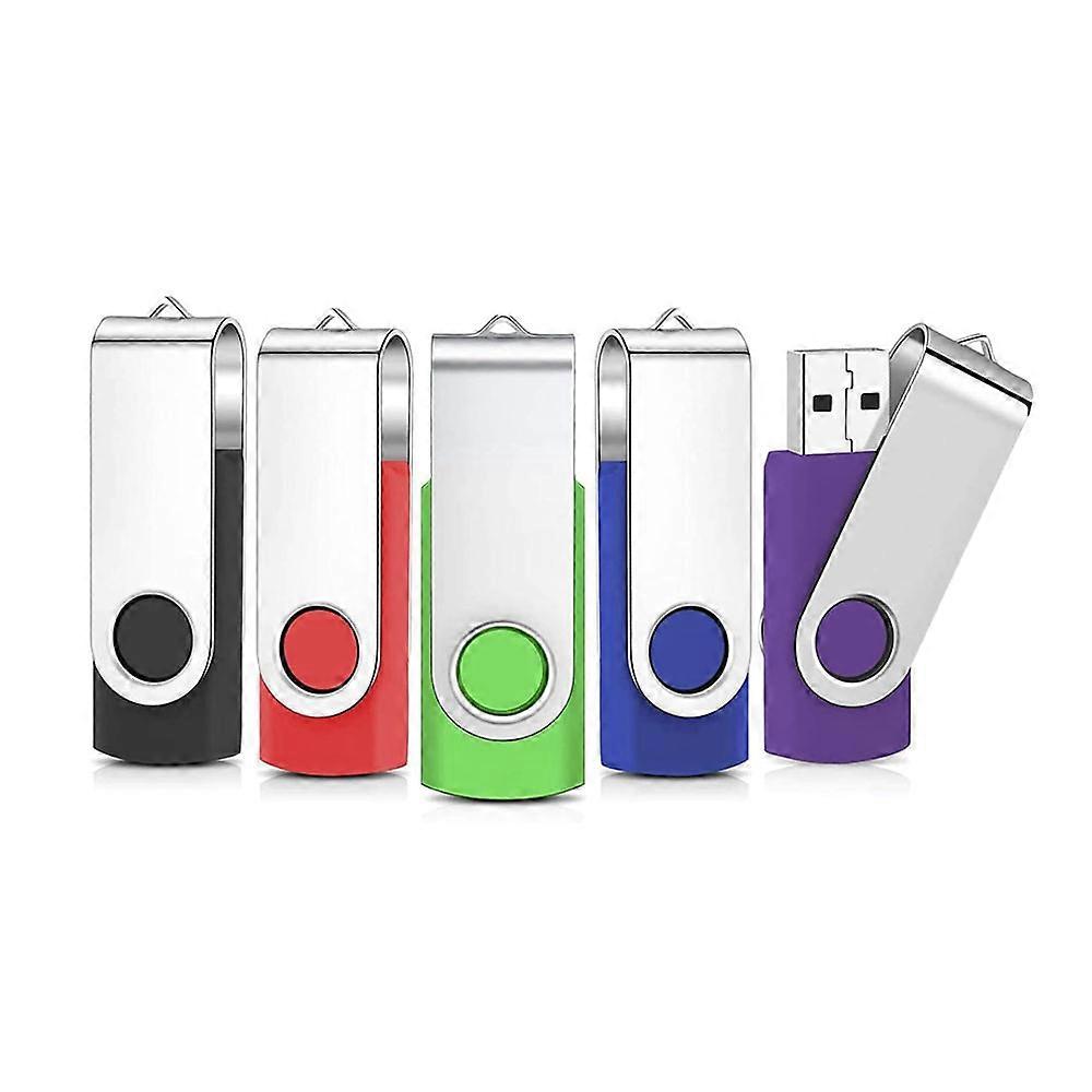 32GB USB flash drive, 5-pack, 2.0, rotatable cap