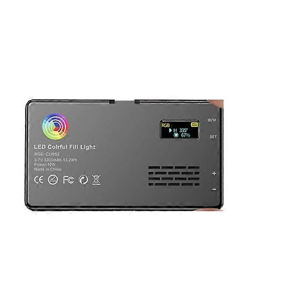 RGB LED Video Light Photography Fill Camera Lighting Panel LCD Display Cold Shoe