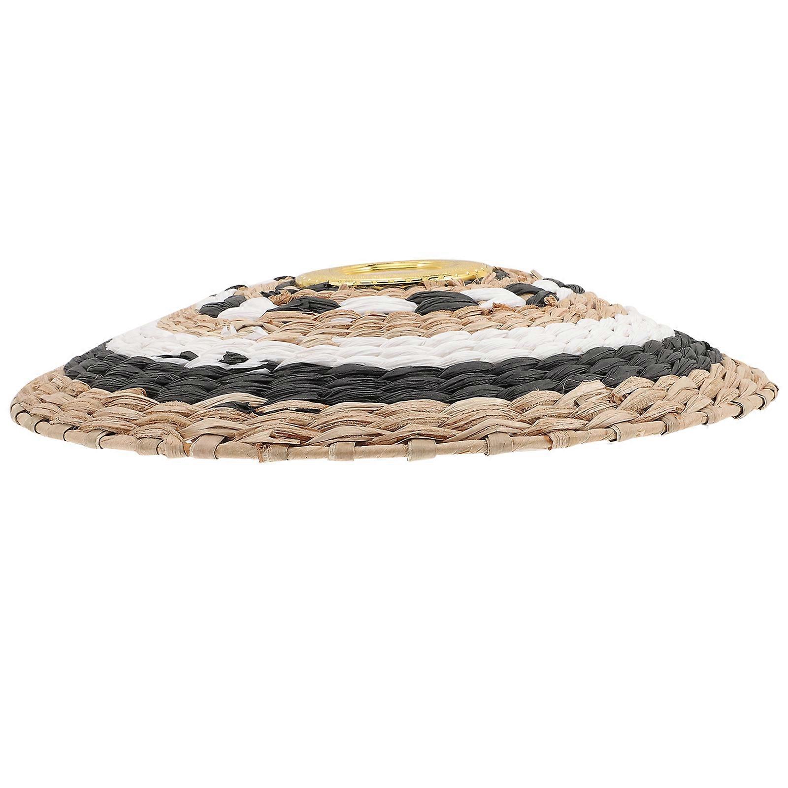 Weaving Lamp Shades Black Paper Rope for Decor with Rustic Charm and Eye-Friendly Design