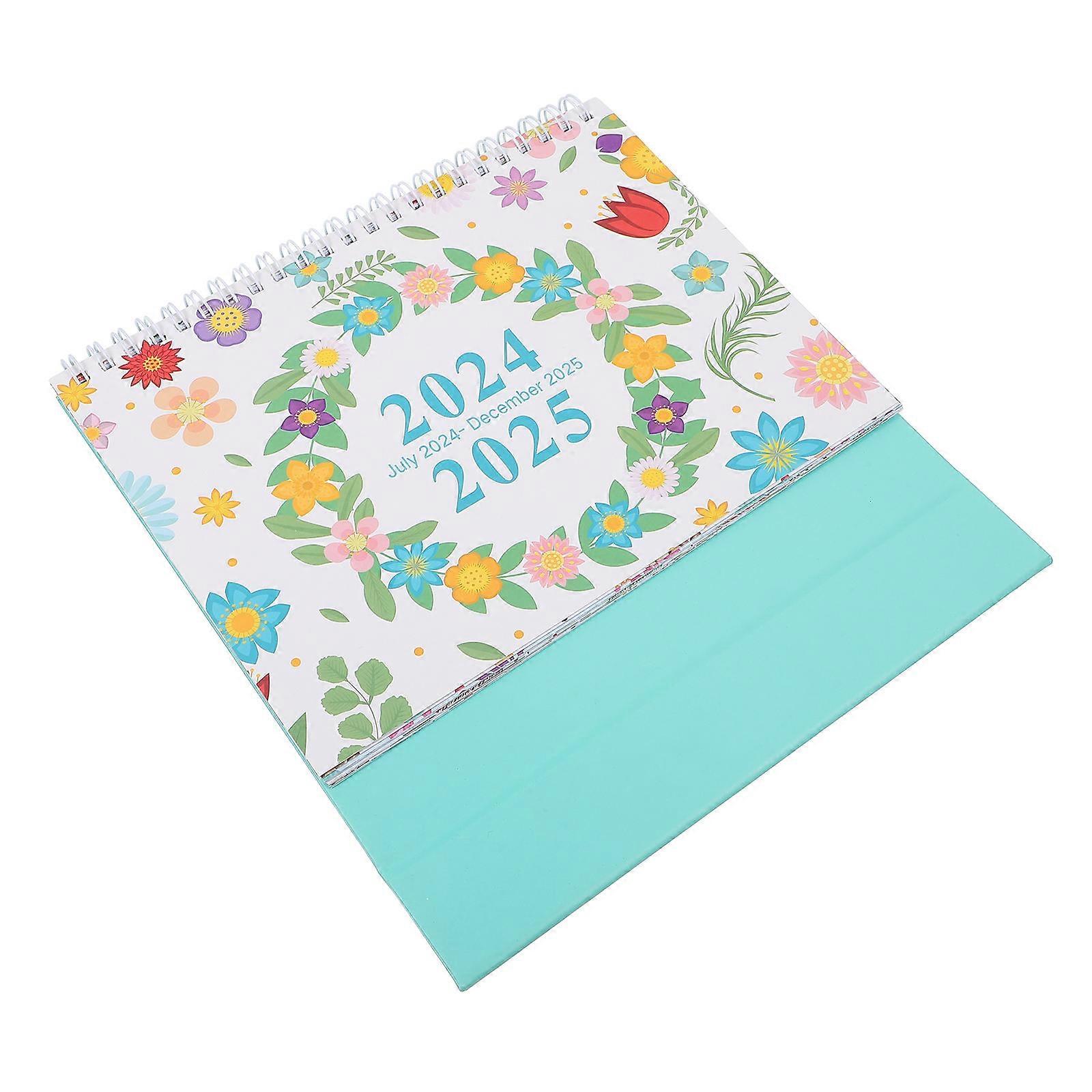 Monthly Desk Calendar Simple Design Organizing Home Use 8.1×7.3×2.8in Note Recording 1Set