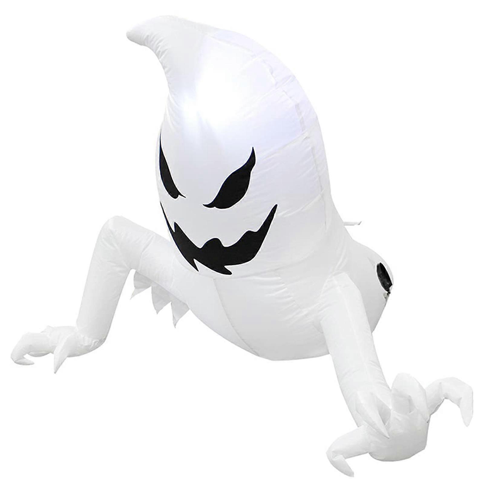 Halloween Window Decorations Ghost Decor, Great Function With Rotating LED Lights, Quick Inflation & Easy Storage Inflatable Decoration For Yard,