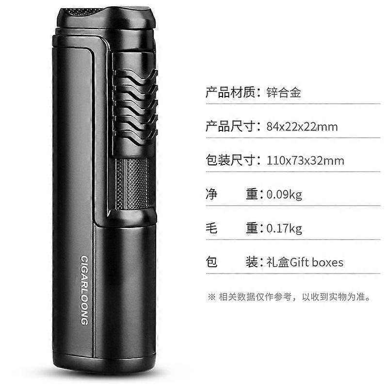 Cigar Lighter Portable Windproof Inflatable Straight Fire Cigar Lighter Multi-Color Optional Cigar Special
