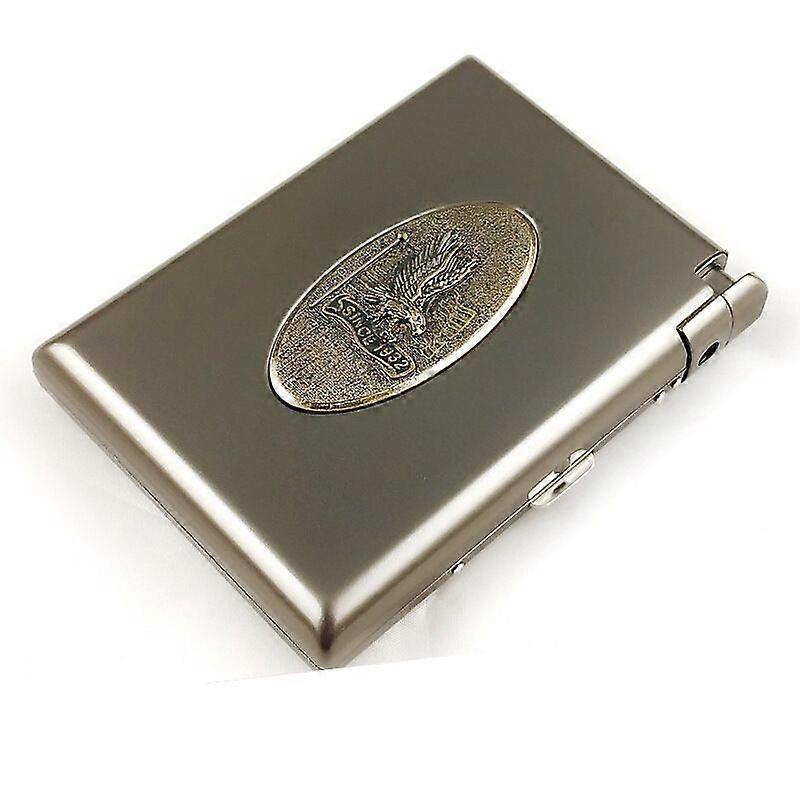 Top Cigarette Case Lighter Dh8921(20 Pcs) Metal Cigarette Case Flame Lighter [Random Pattern