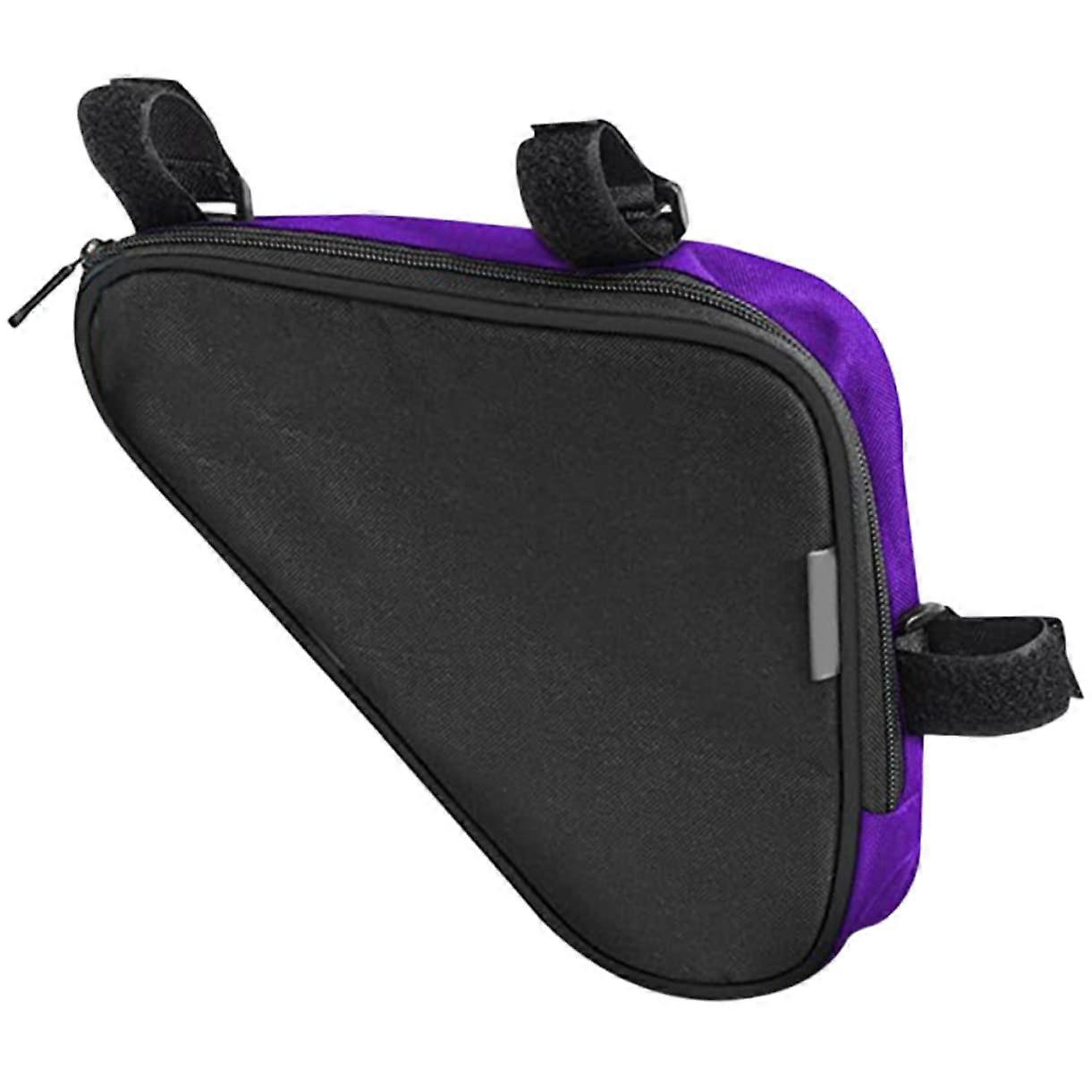 Bicycle Frame Bag, Design, Multifunctional Bicycle Bag for Safe Storage of Mobile Phone, Keys for Men and Deep Purple