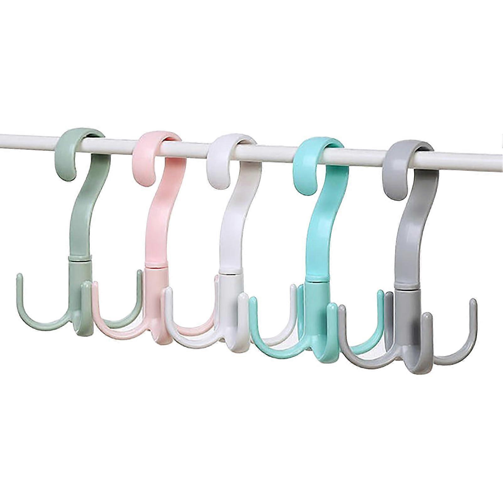 clothes hanger, rotatable, thickened plastic hooks, strong loadbearing capacity, 8 pieces