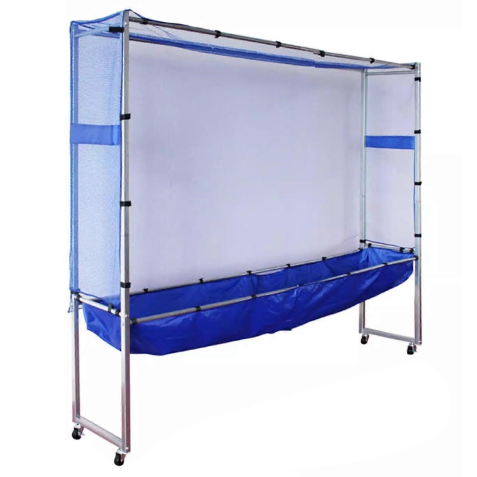 Professional Ping Pong Net for Training, Adjustable Table Tennis Ball Holder for Multi-Ball Drills, Metal Stand