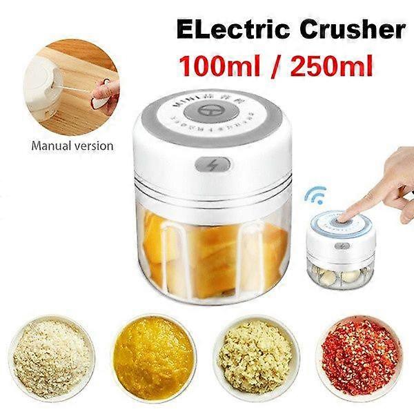 New Upgrade Smart Electric Mini Food Garlic Vegetable Chopper Meat Grinder Crusher Press for Nut Fruit Rechargeable Onion Multi-function Processor Kit