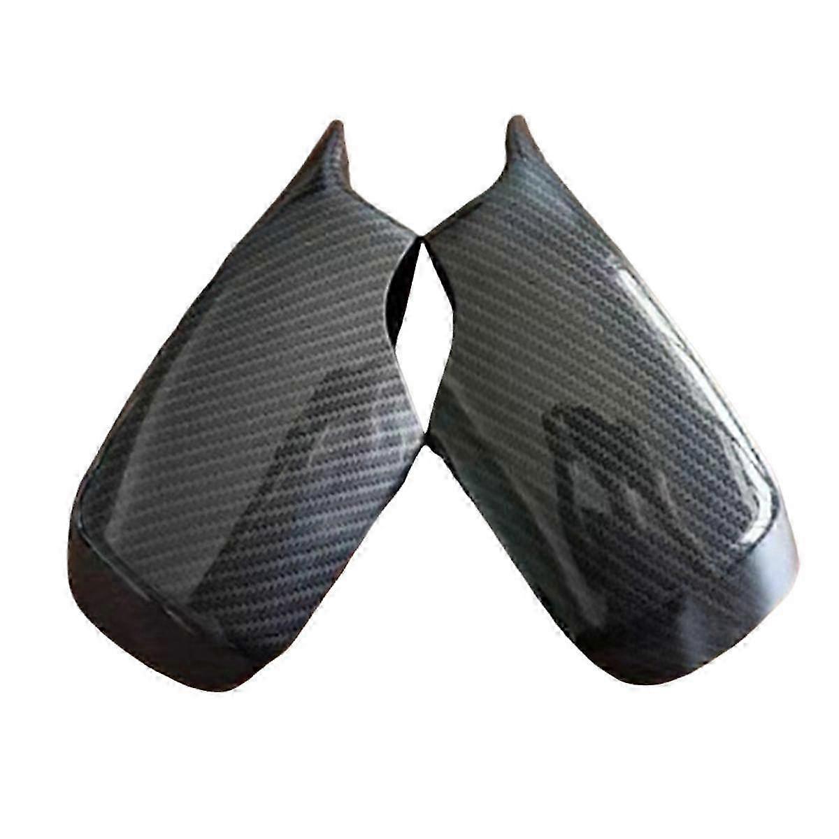 Carbon Fiber Pattern Ox Horn Rearview Side Mirror Cover for 3 Series E46 1998-2005 and 5 Series E39