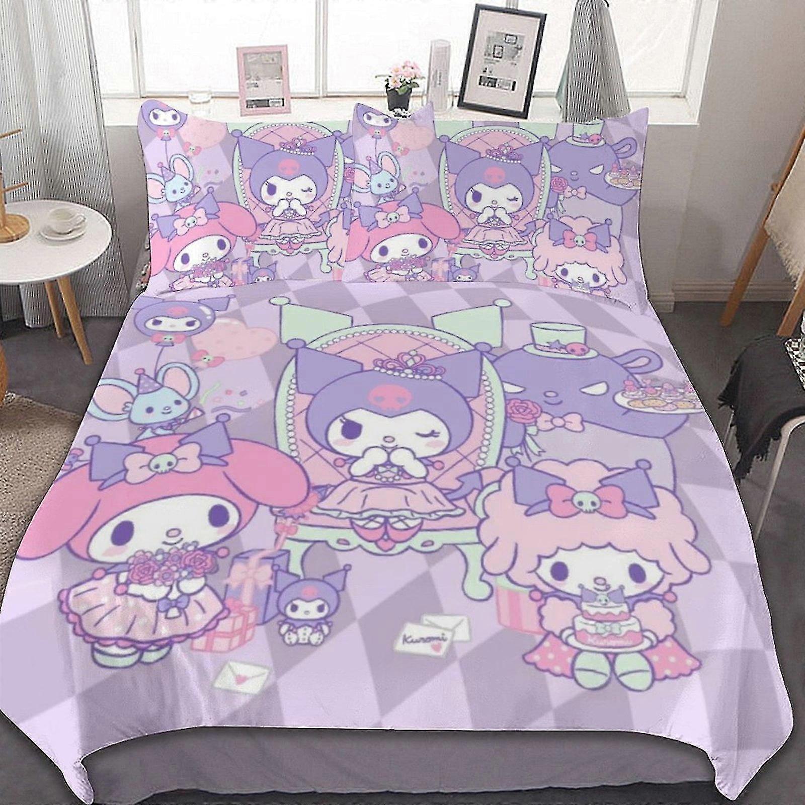 3 Pcs Bed Sheets Set with Breathable Duvet Cover and 2 Pillow Shams Soft All Seasons Bedding Set