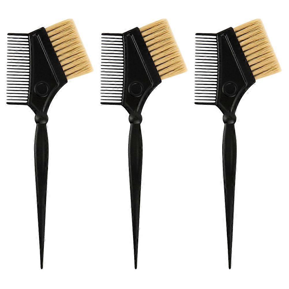 3pcs Professional Hair Tinting Comb & Brush Set for DIY Hair Dyeing – Flexible Bristles for Smooth, Even Color Application at Home or Salon