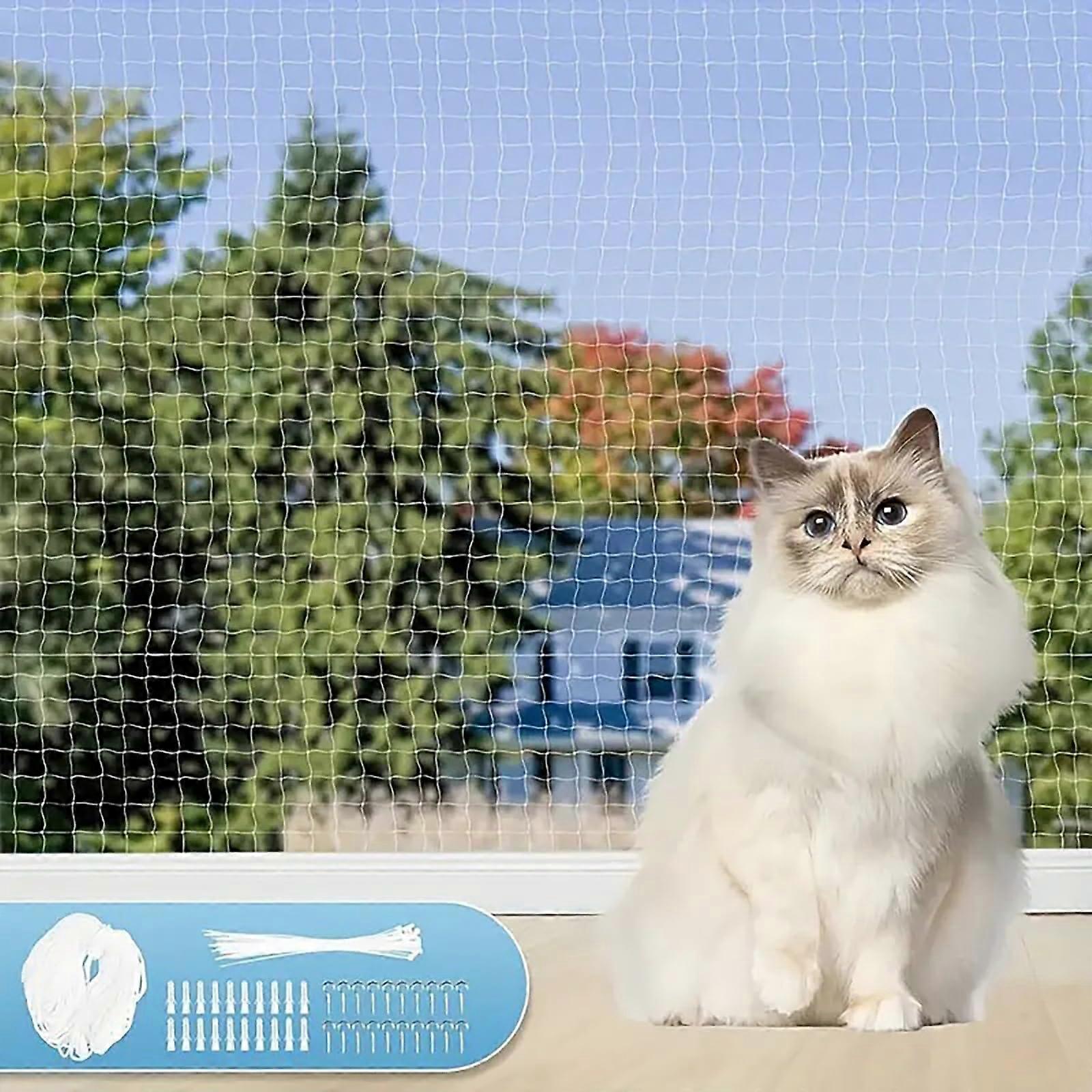 Cat Net for Balcony, 10x3m, Sturdy, Weatherproof with Mounting Accessories