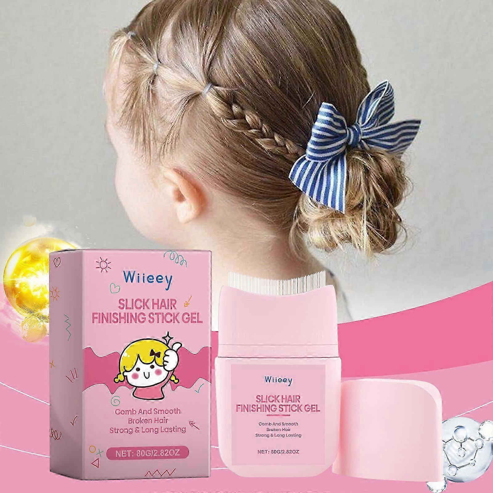 جل عصا تشطيب الشعر ، عصا شمع الشعر للأطفال ، جل شعر للأطفال ، عصا فلاي أواي للشعر ، كريم تصفيف طبيعي وغير دهني ، التحكم في الحواف