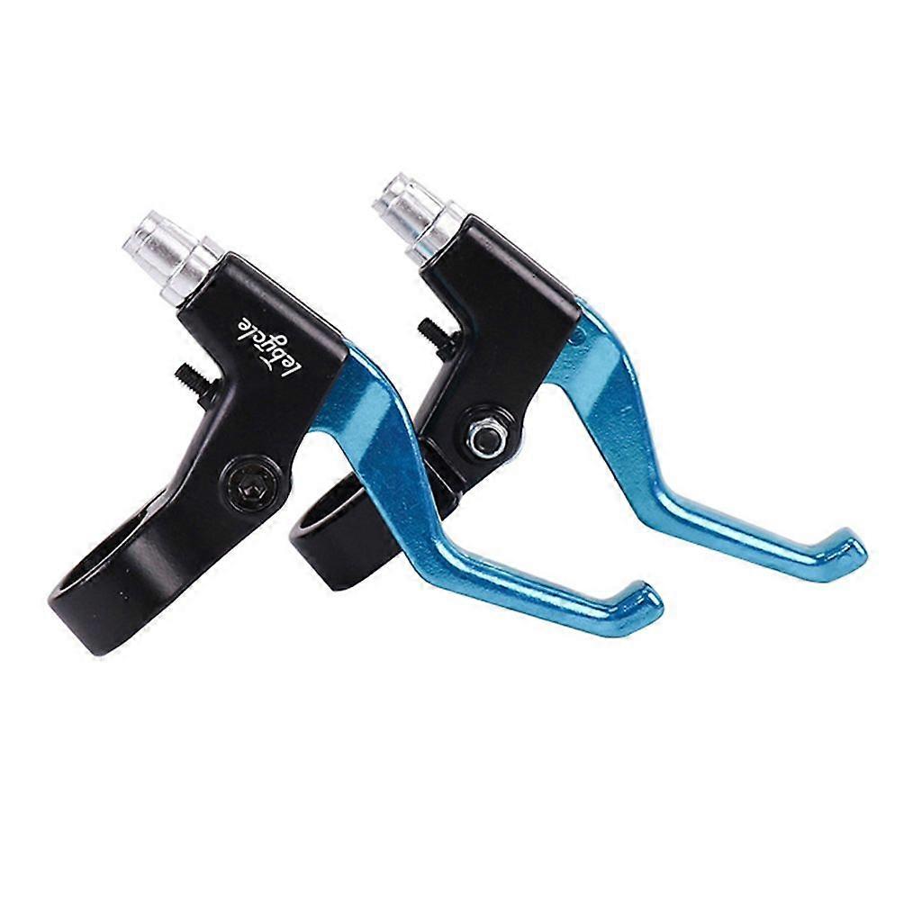 1 pair of sensitive brake levers with good wear resistance and toughness, extended handle bicycle brake handle blue