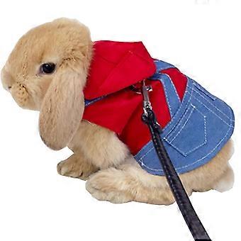 (M) Small Pet Costumes Bunny Costumes Ferret Hoodies Sweatshirts Bunny Vests Harness and Leash Sets Kitten Sweaters(M)