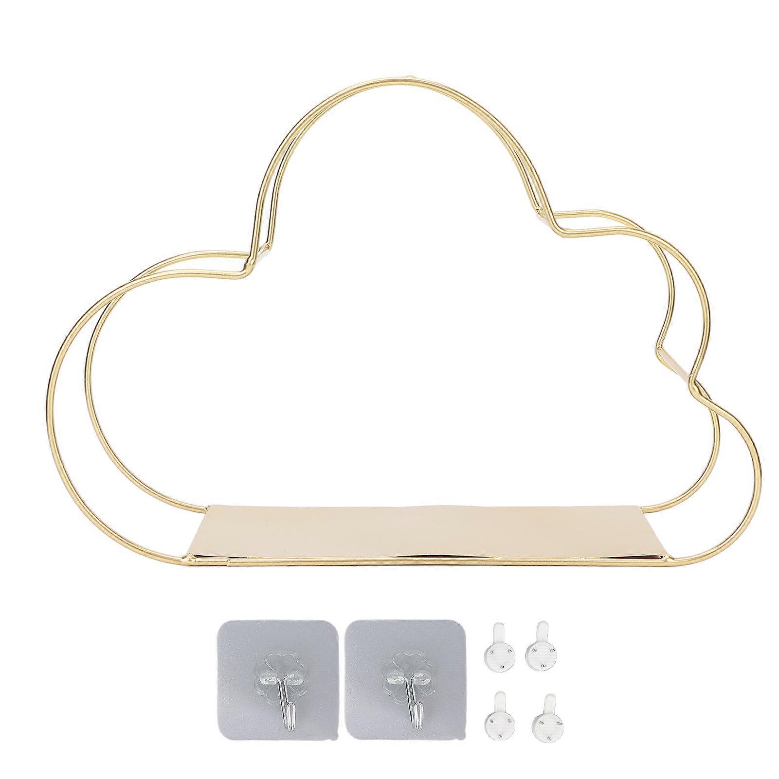 Metal Cloud Shaped Wall Mount Hanging Storage Shelf for Home