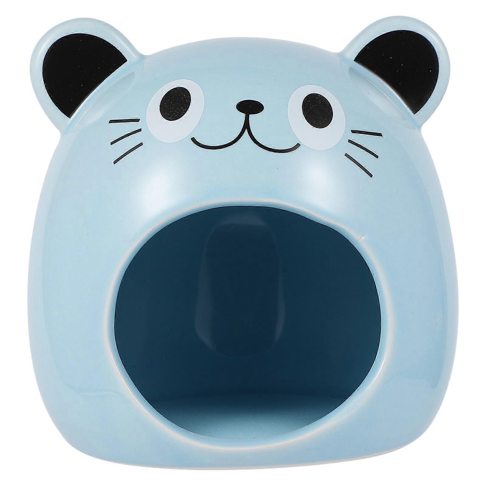 Ceramic Pet Hideout Cave Dwarf Hamster House Small Pet Bed 2pcs for Summer