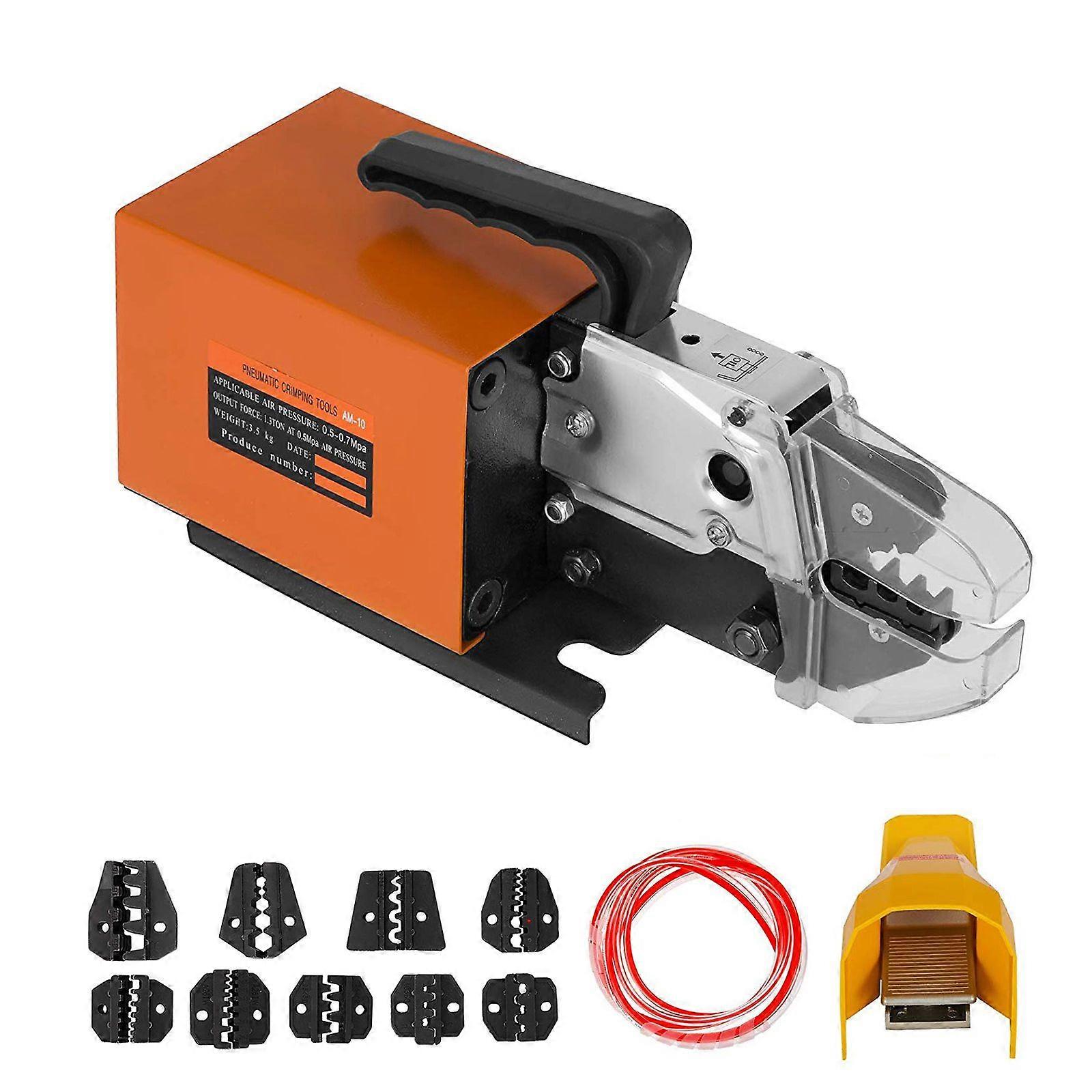 Pneumatic Crimping Tool Am-10, Air Powered Wire Terminal Crimping Machine Crimping Up To 16mm2