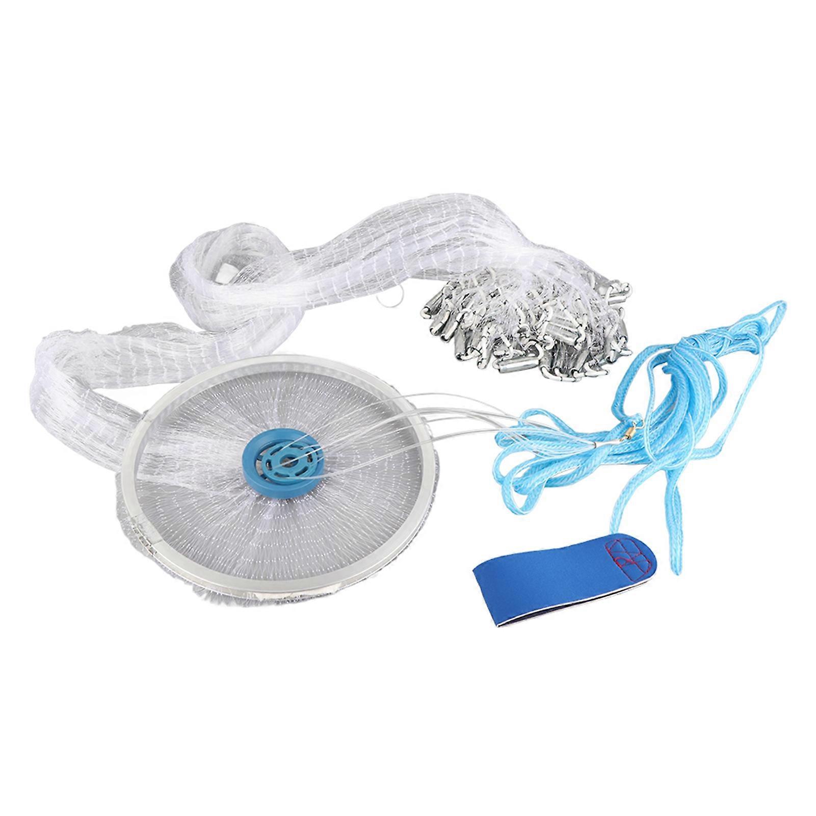 Portable Durable Hand Throw Fish Mesh Net Catch Fishing Network Trap Accessory