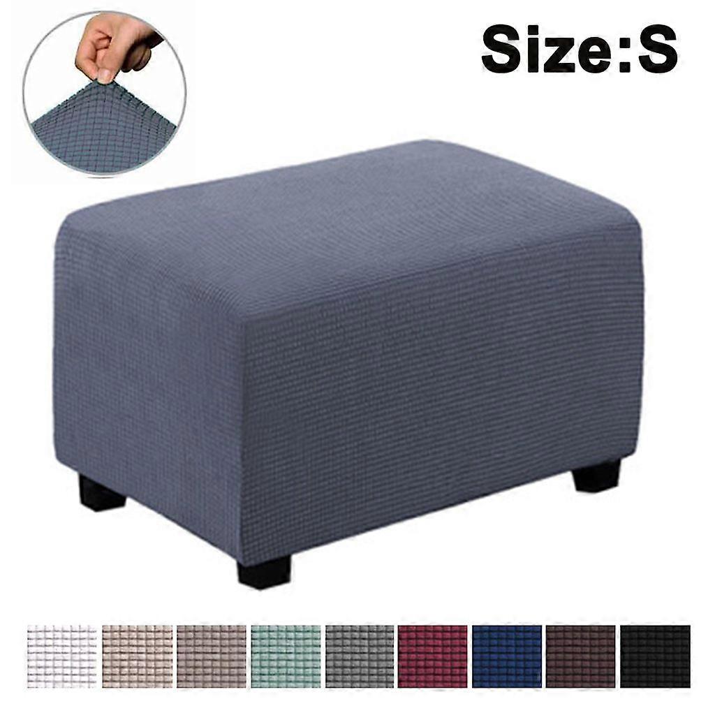 Stretch Footstool Cover, Elastic, Soft Rectangular, Furniture Protector