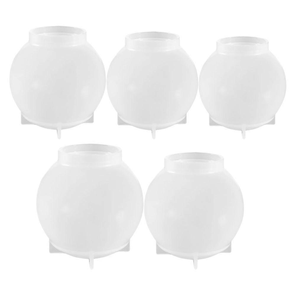 Ball Mold Silicone for DIY Use 5Pcs Sphere Craft Molds