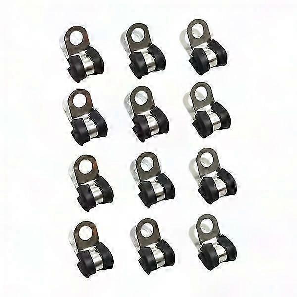 3 Sets Rubber Lined P Clips for Boat Brake Pipe Cable