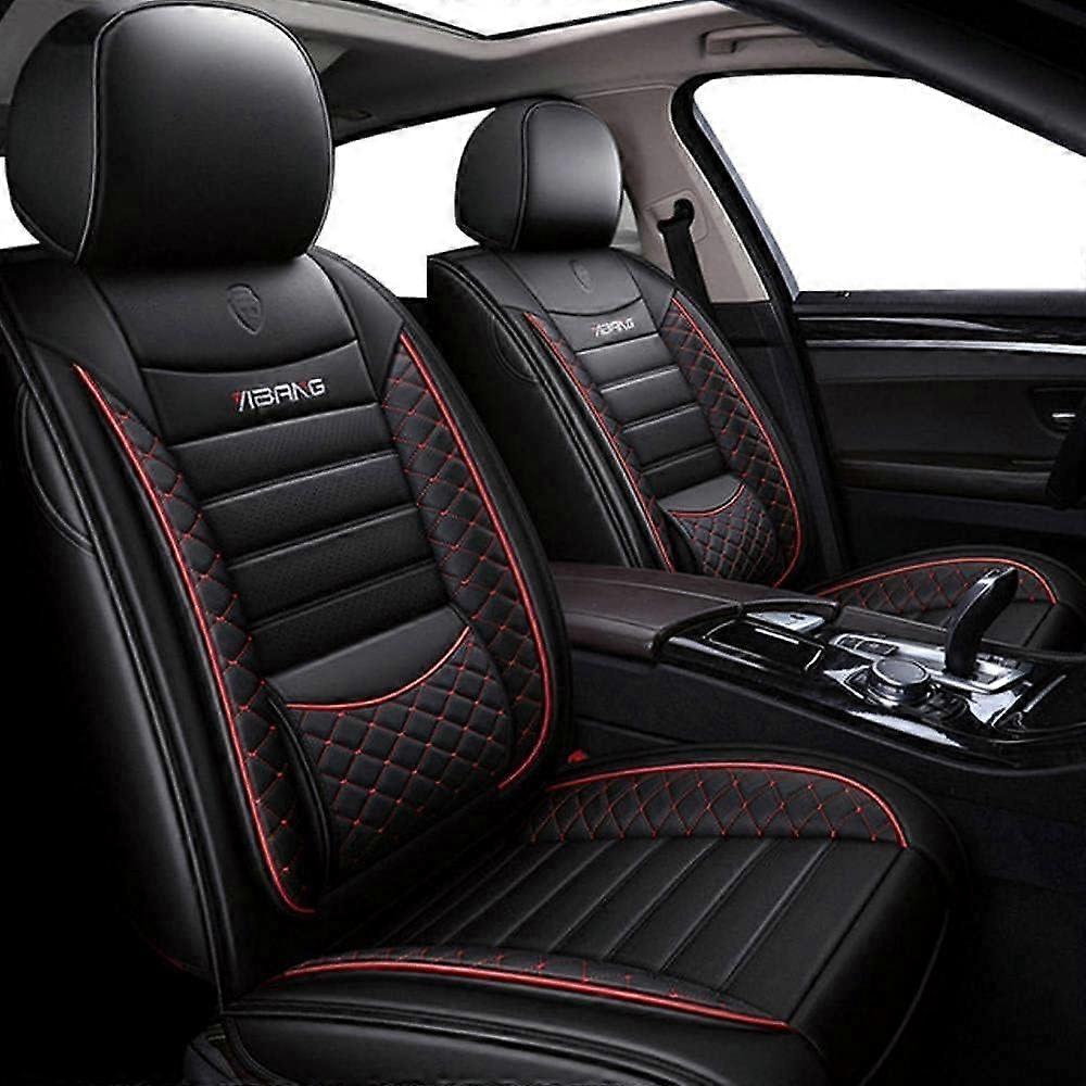 Car Seat Covers Universal Full Set for MBZ MClass ML 350 ML 320 ML 400 ML 500 Waterproof Leather Black Red