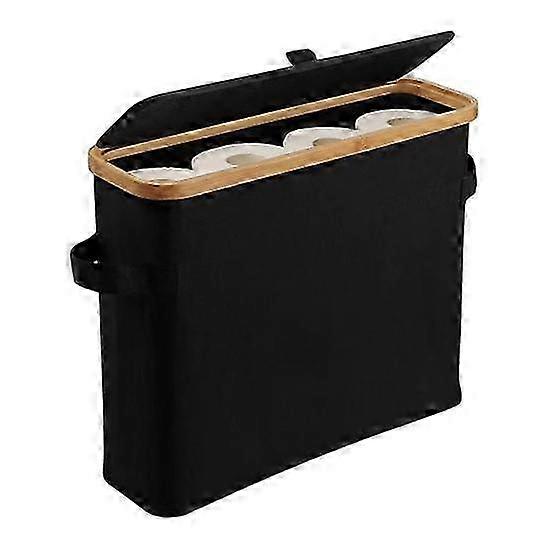 Large Capacity Waterproof Toilet Paper Storage Basket with Lid - Multi-Purpose Organizer, Easy to Install for Home & Bathroom Use