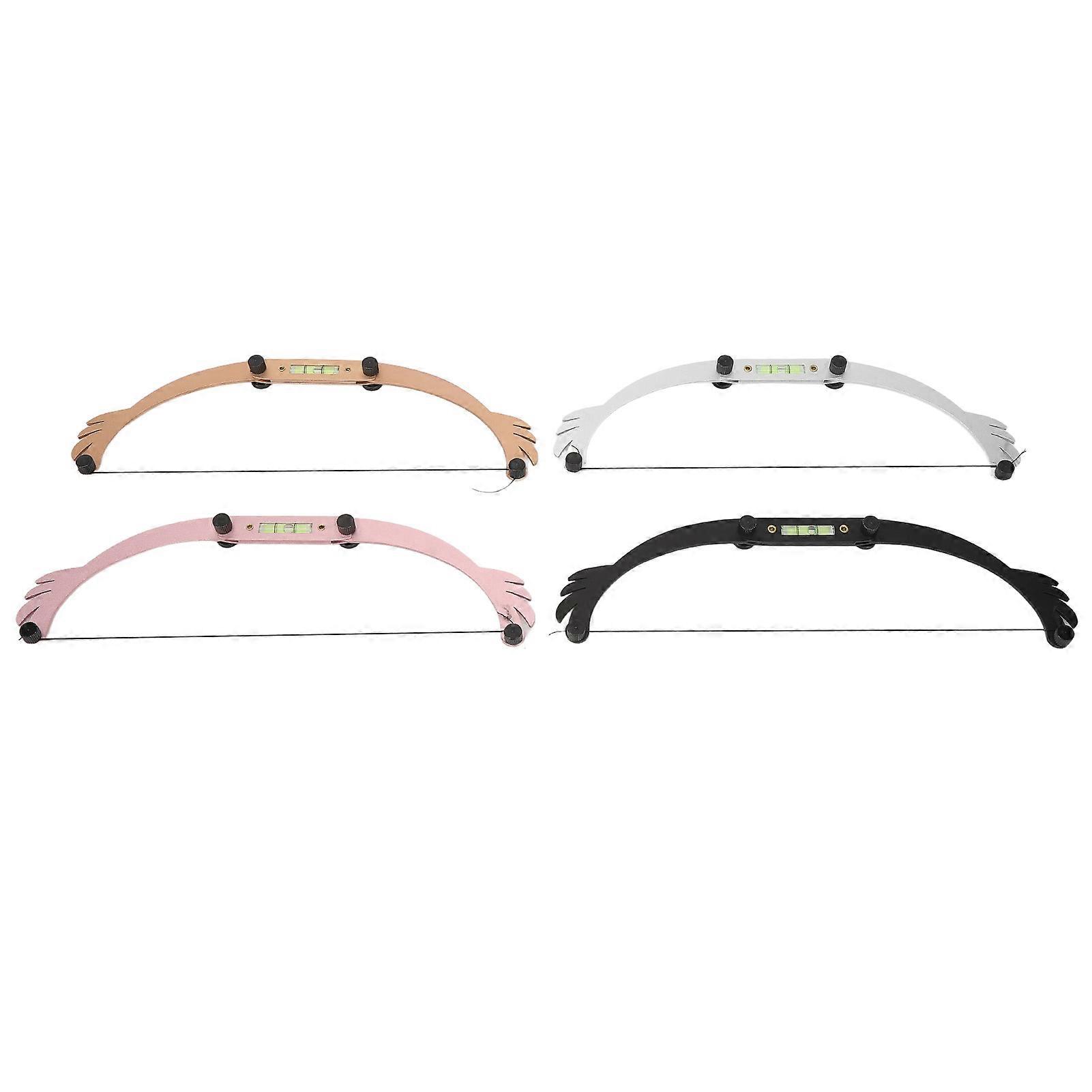 4 Sets Eyebrow Line Makeup Ruler Foldable Shaping Ruler Positioning Tool for Eyebrow Bow Mapping