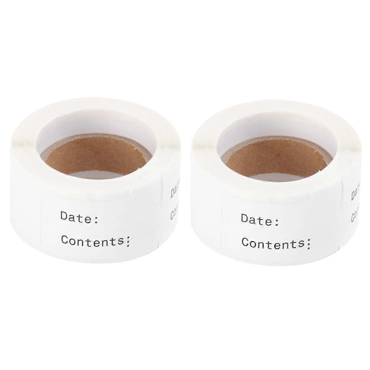 2 Rolls Labels for Food Containers Food Labels Removable Labels Kitchen Food Date Stickers Labels for Food Rotation Image 1 6*2.5cm