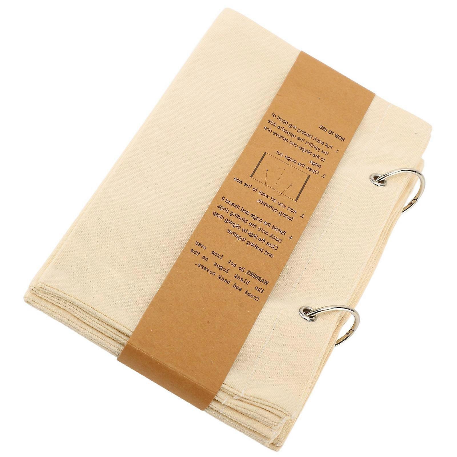 175x145mm Large Linen Sketch Book Fabric Notebook Stitchbook 175x145mm for Art Drawing Sketching Stitching Art Craft Multicolor