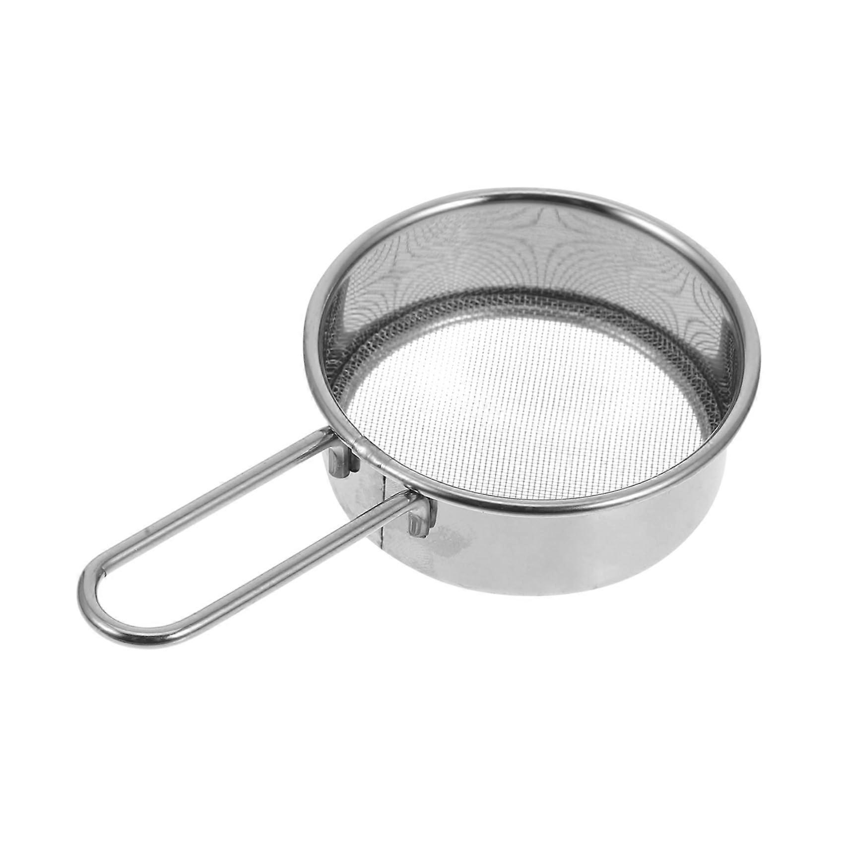 Flour sifter mesh handheld kitchen sieve for baking, sugar sprinkler.