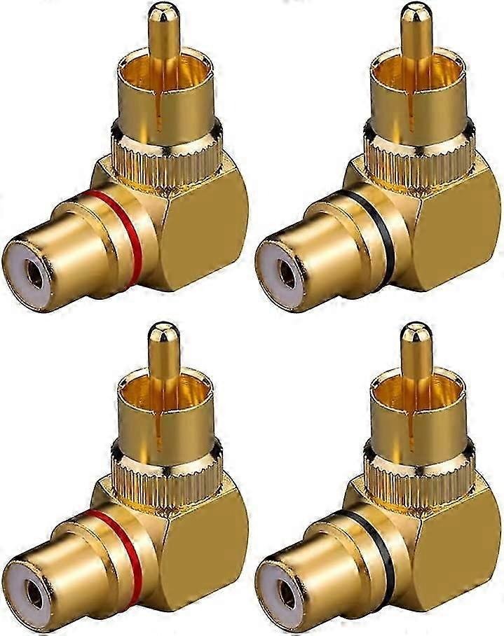 Gold-Plated 90-Degree Right Angle Adapter for Wall-Mounted TVs