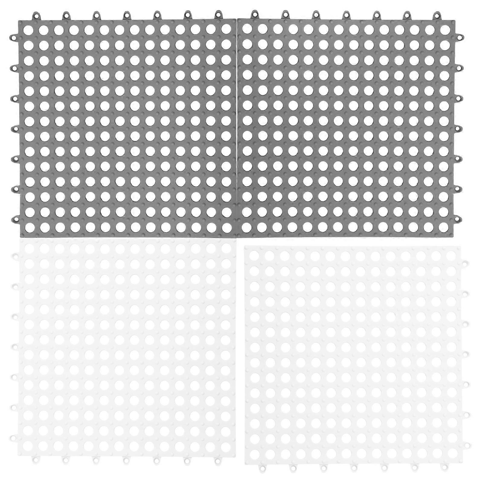 4pcs Bunny Cage Floor Mats with Hole Design, Cuttable & Splicable Small Animal Pads for Rabbit and Guinea Pig Cages, Pet Feet Pads for Comfort