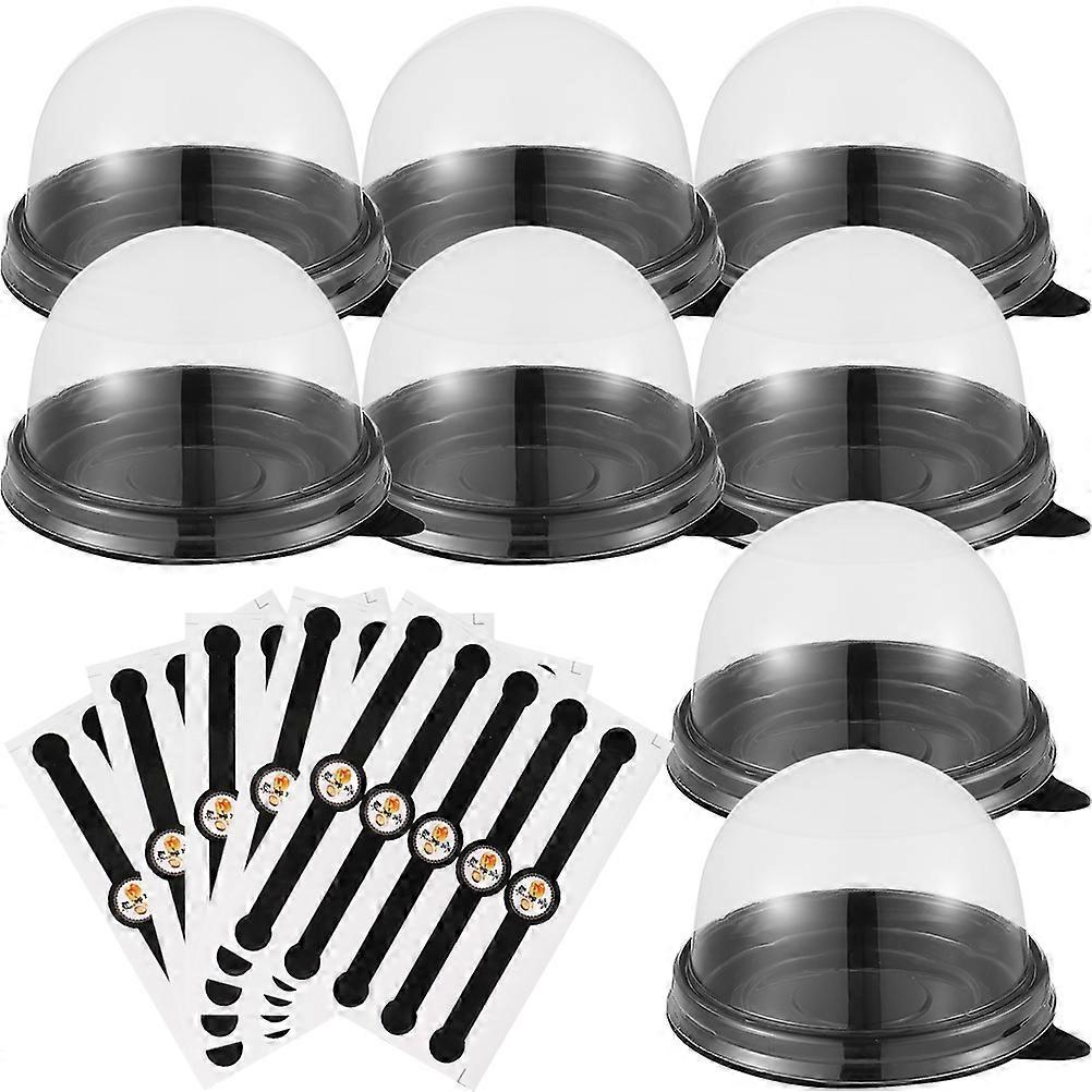 Small Cake Boxes for Storage Made of PET and Paper Black Color Just Right Size